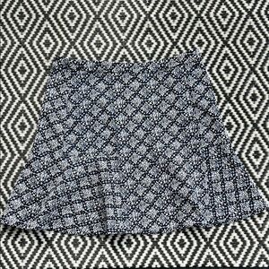 MICHAEL Kors Blue and White A-Line Mini Skirt